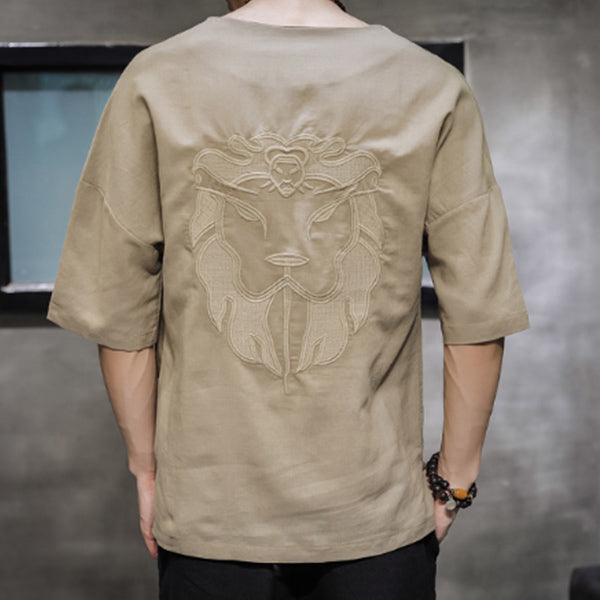 Camisa de lino estilo chino