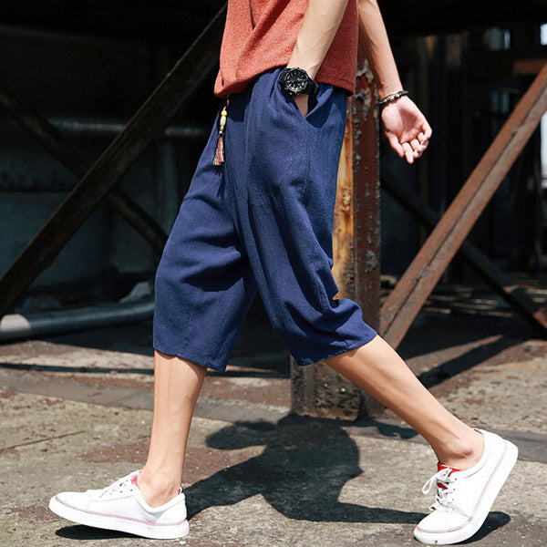 Shorts de hombre hechos de lino fino de algodón