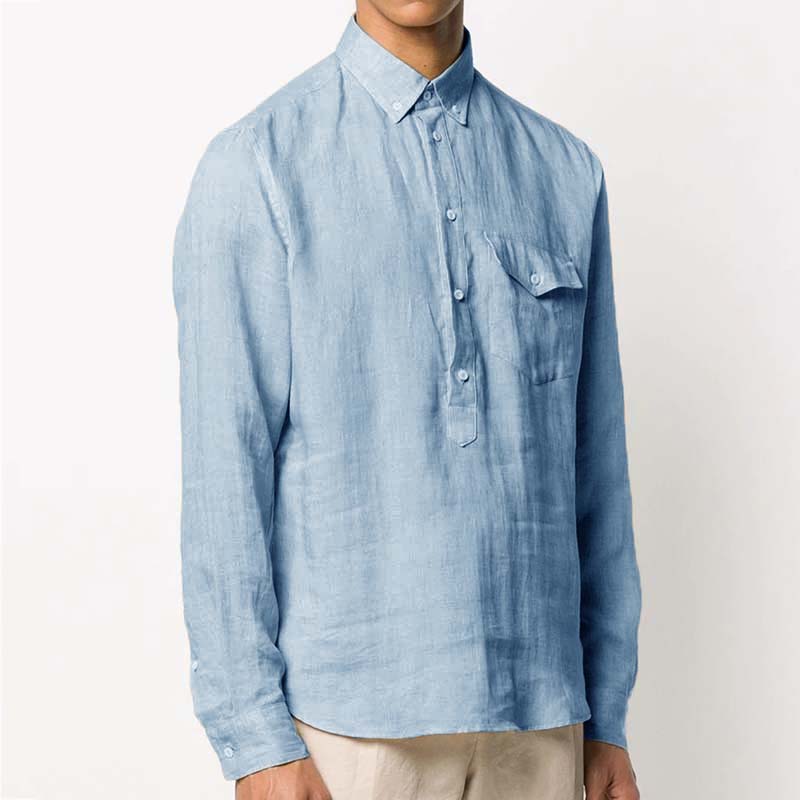 Camisa casual, ligera, ultra suave, de manga larga y ecológica.