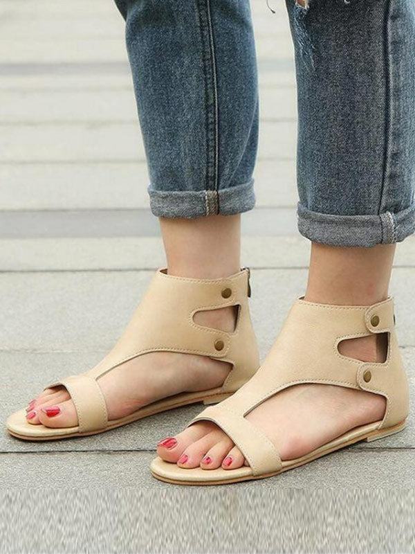 Sandalias con tachuelas retro para mujer
