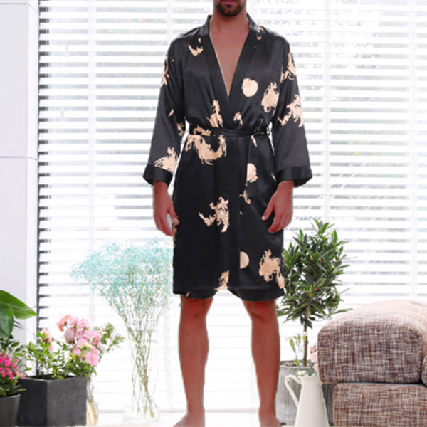 Albornoces de seda, cómodos para hombres en estilo chino