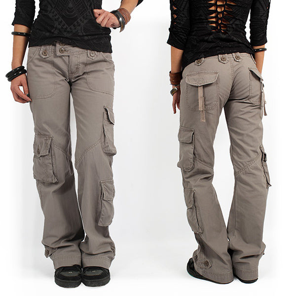 Pantalones holgados con múltiples bolsillos pantalones cargo
