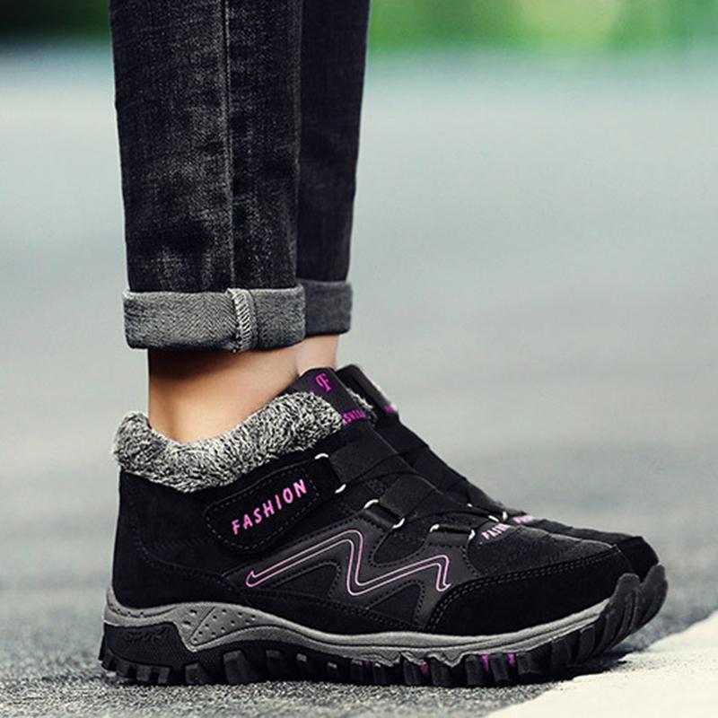 Calzado de terciopelo para mujer en esquís