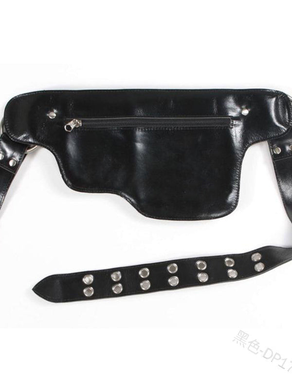 Damen Leder-Gürteltasche mit Verstellbarem Gürtel