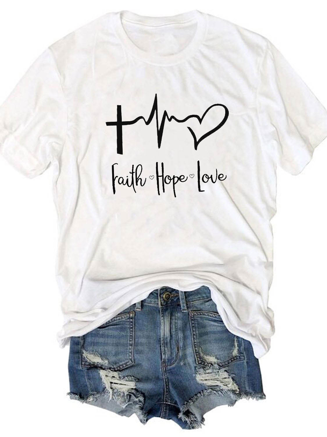 Glaube Hoffnung Liebe Kurzarm T-Shirt