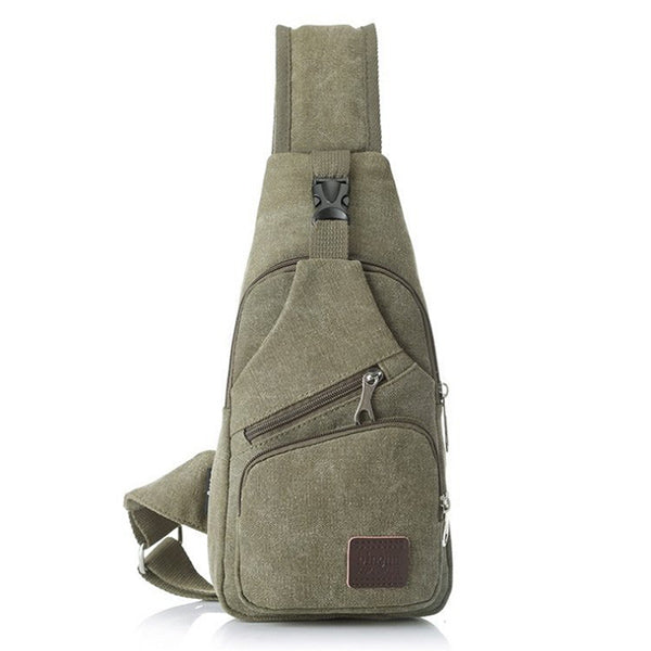 Bolso de hombro multifuncional retro de lona para hombre