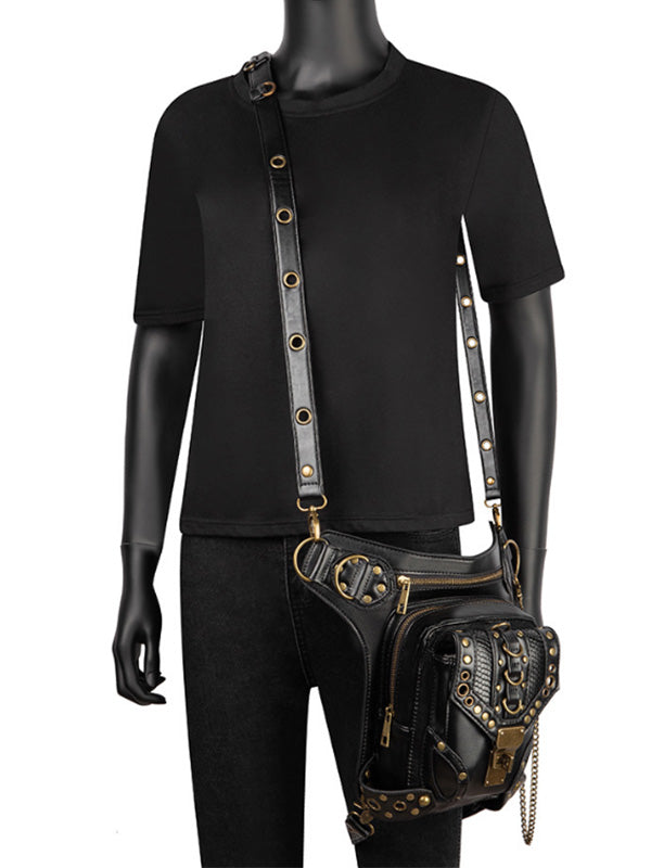 Riñonera multifuncional para mujer con punk retro