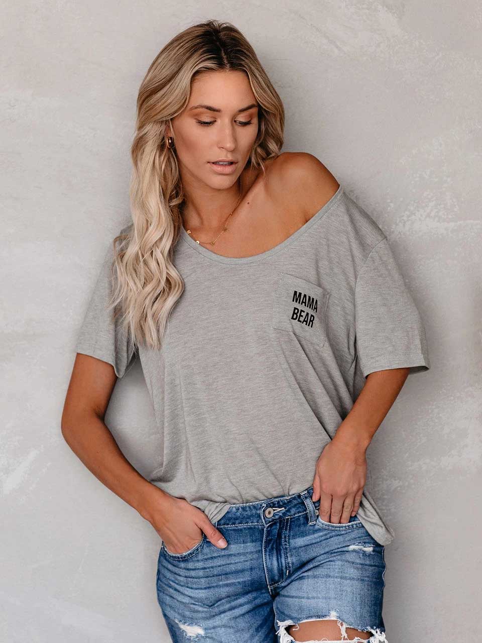 Jersey con estampado de letras Mama Bear para mujer