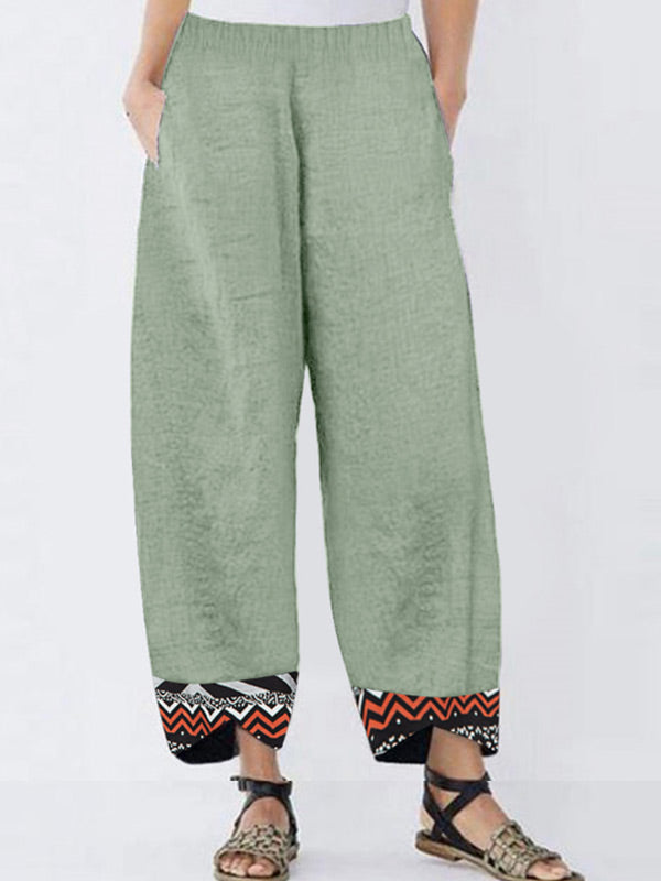 Pantalones casuales de algodón para mujer