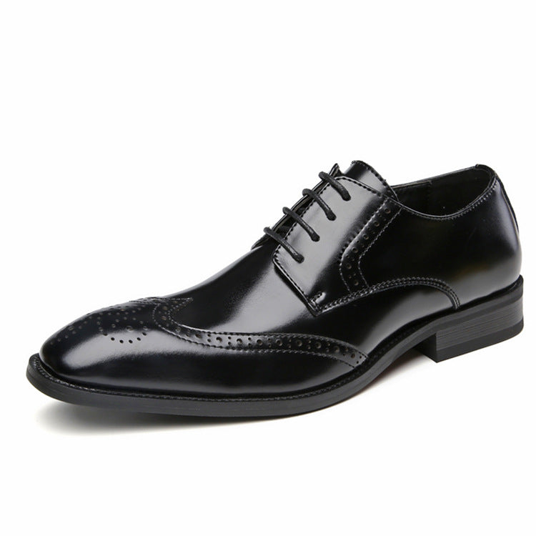 Sactino Brogue Lederschuhe in Braun / Schwarz