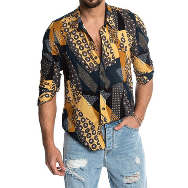 Camisas casuales estampadas para hombres
