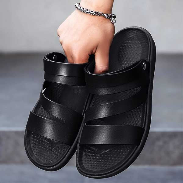 Roman sandals and slippers in two sizes and plus sizes for men, light beach shoes