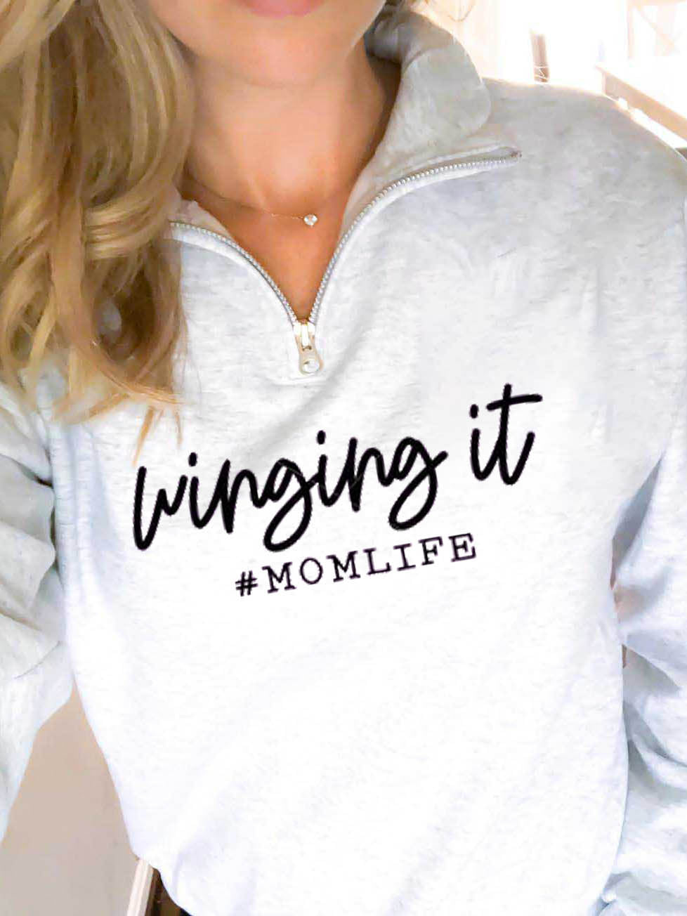 Frauen Winging It Mom Life užtrauktukas