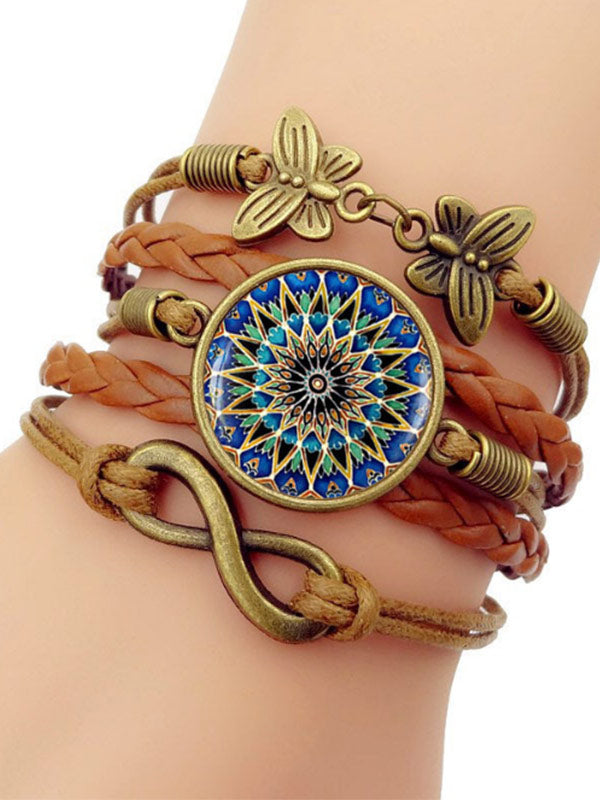 Pulsera tejida Bohemian Time Gem para mujer