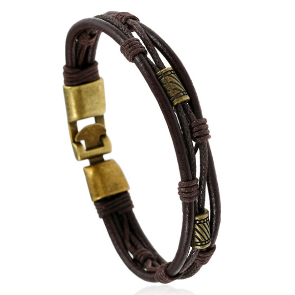 Pulsera de piel de vaca para hombre