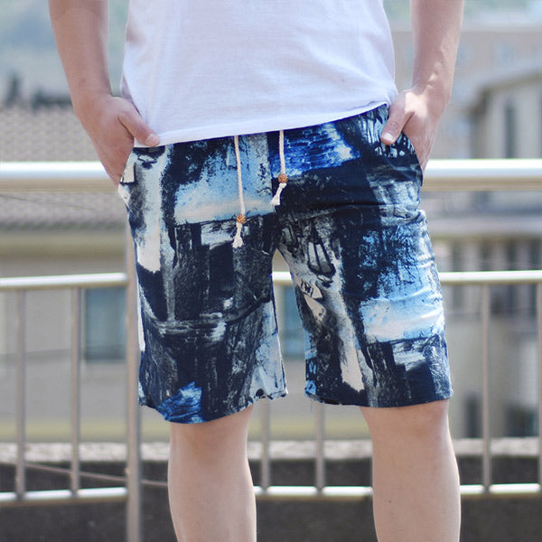 Pantalones sueltos de algodón y lino para hombres.