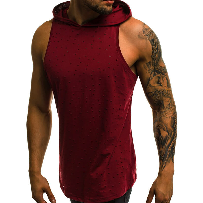 Mezcla de algodón sin mangas, cómoda y casual, para hombres