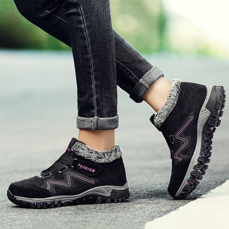 Calzado de terciopelo para mujer en esquís