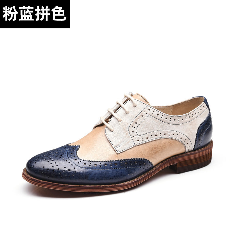 Zapatos brogue de cuero multicolores