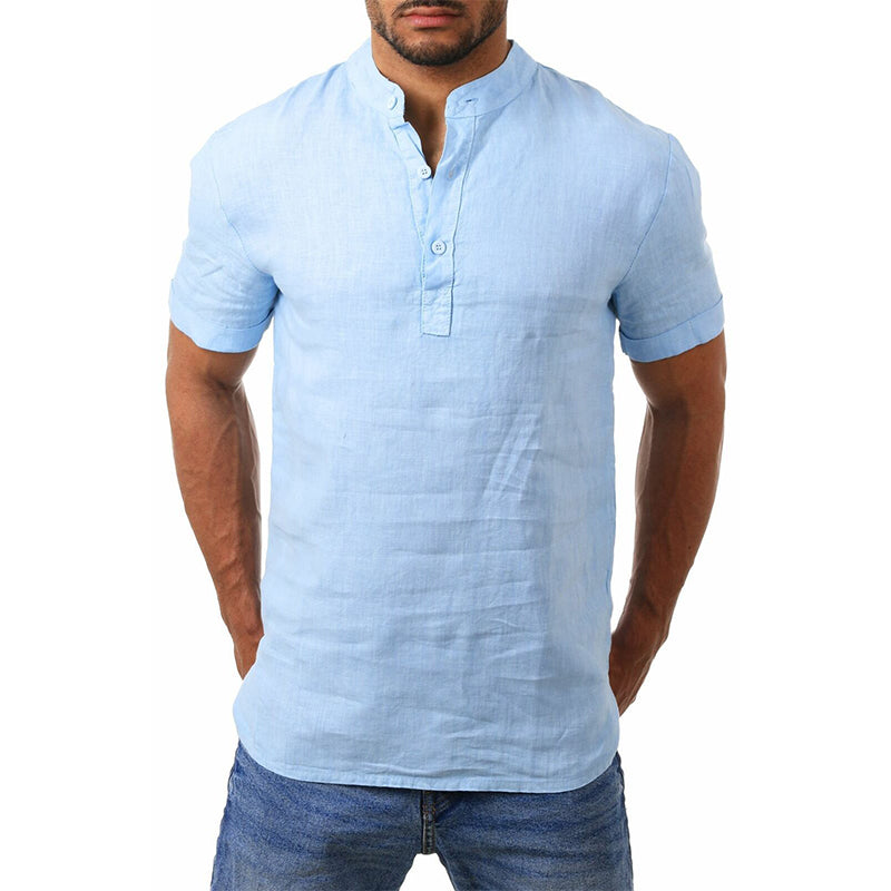 Camisa fresca ligera simple de verano para hombre