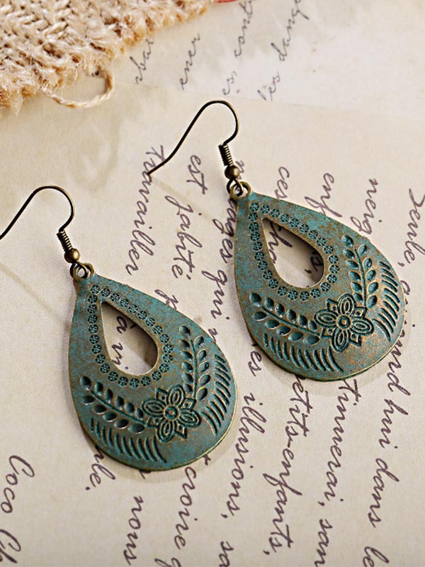 Pendientes vintage de bronce para mujer