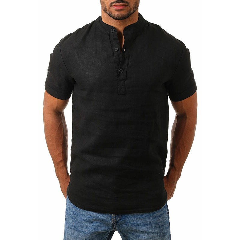 Camisa fresca ligera simple de verano para hombre
