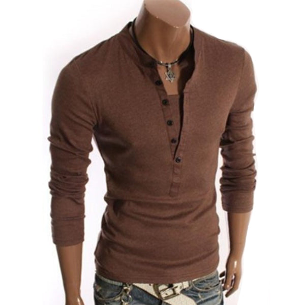 Camiseta cómoda para hombre con cuello en V