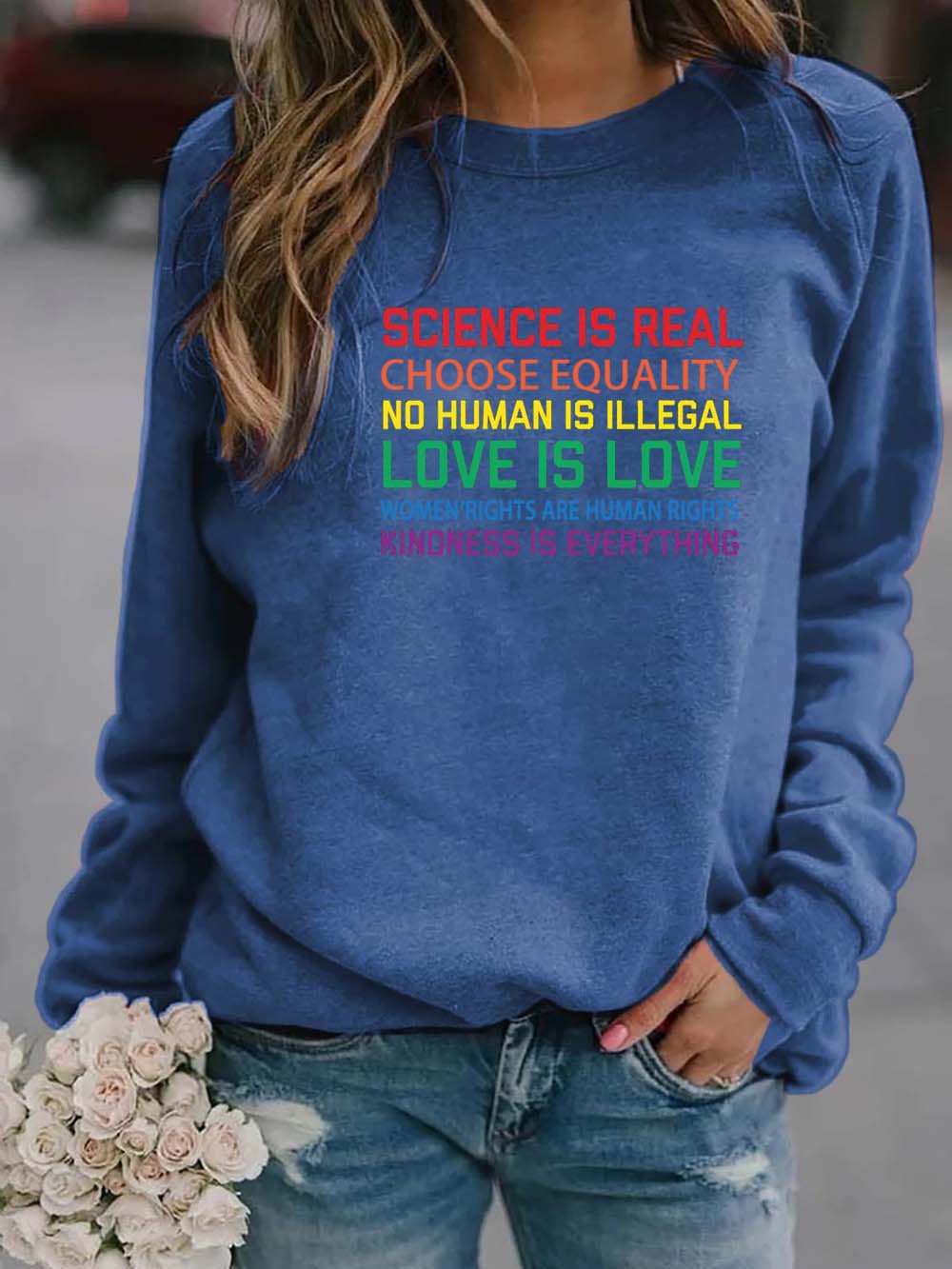 Love for Women is Love for Black Animals for a Sweater Print