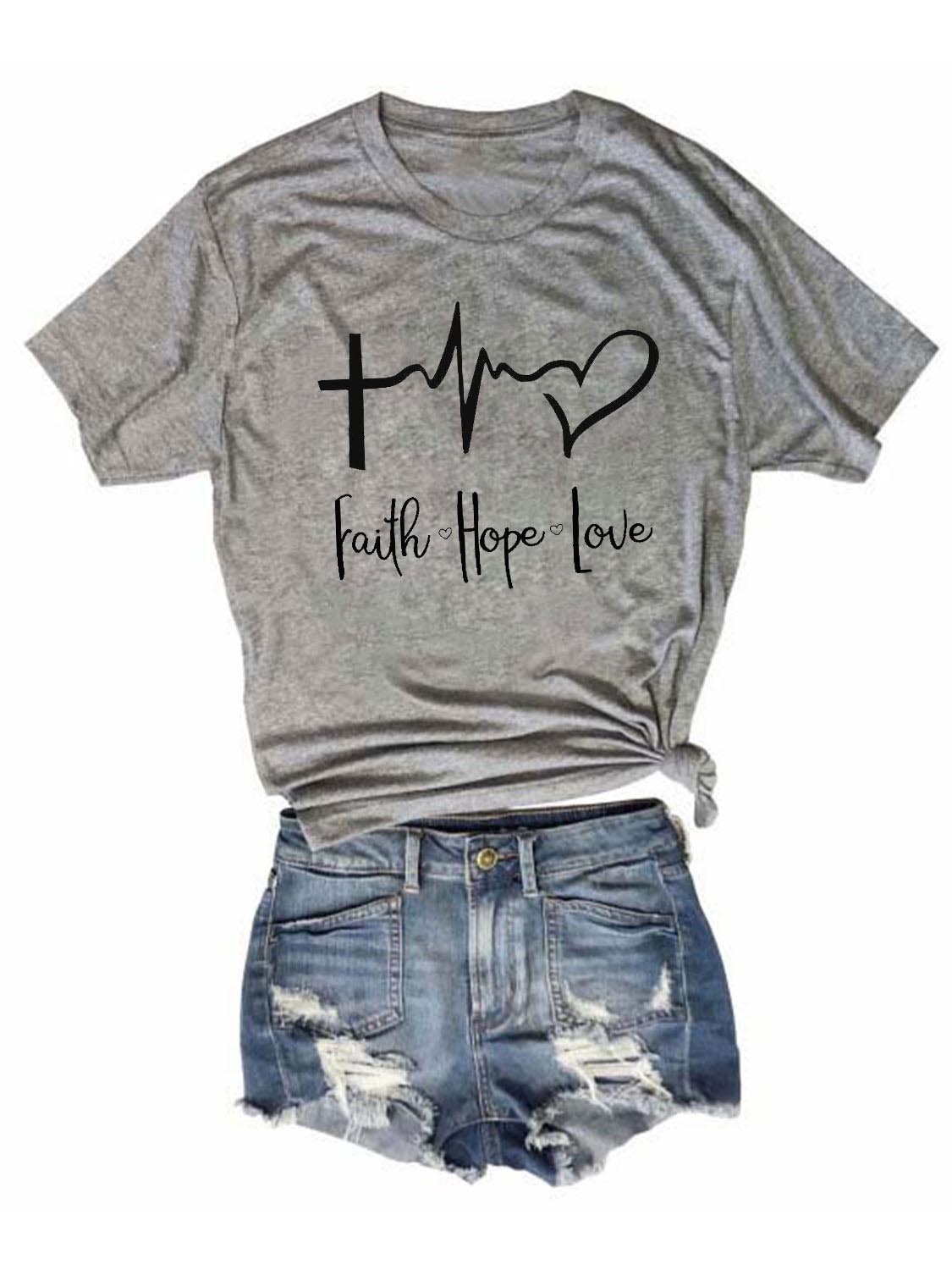 Glaube Hoffnung Liebe Kurzarm T-Shirt