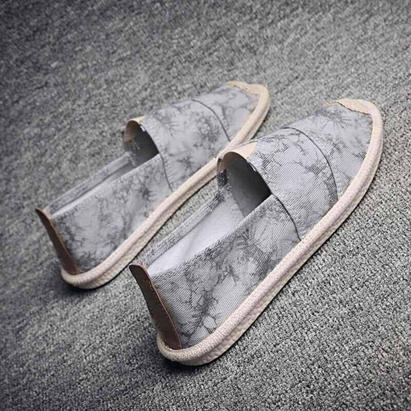 Zapatos de cáñamo casuales, cómodos y ecológicos para hombres que respiran el aire del verano.