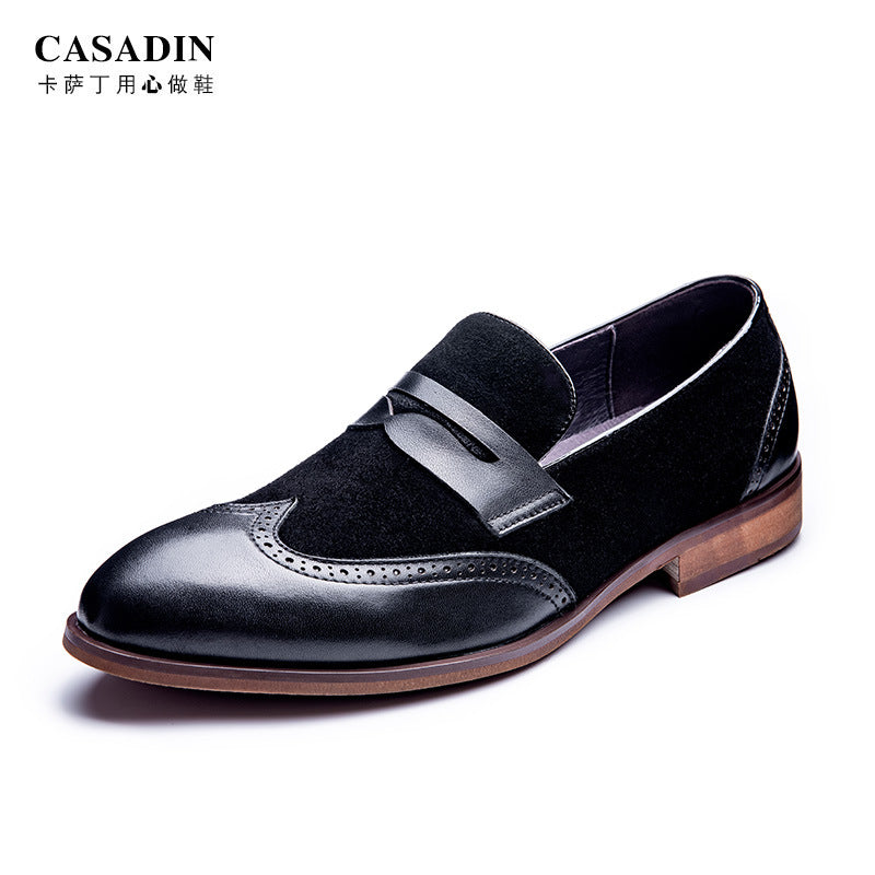 Zapatos de cuero marrón / negro