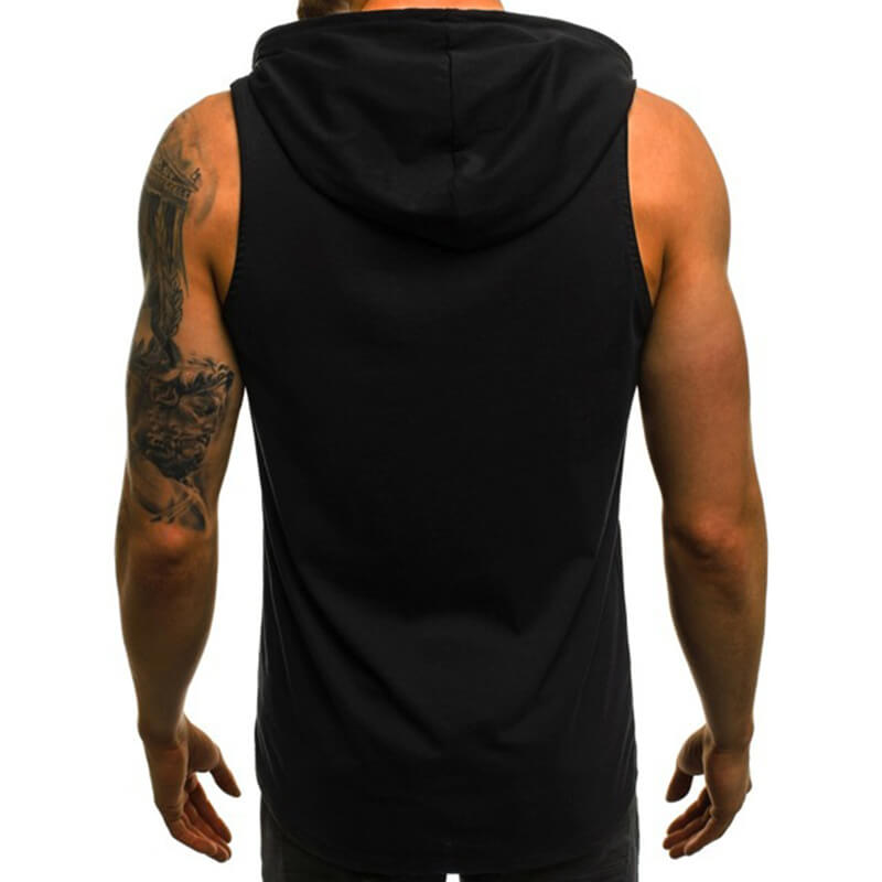 Hombre, cómodo, delgado, 1998 Mezcla de algodón sin mangas estampada