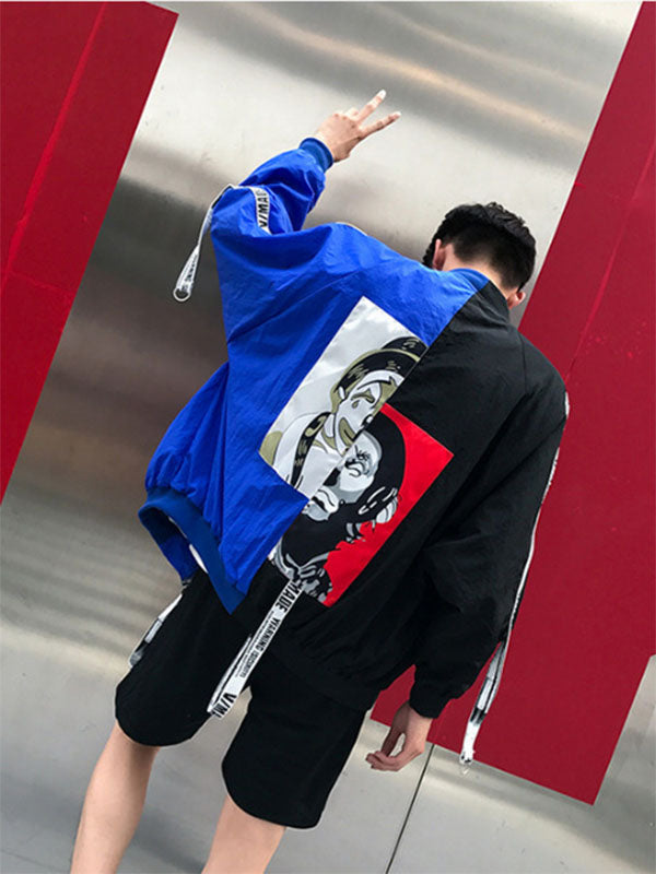 Chaqueta bomber de hombre con payaso estampado