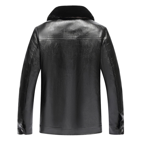 Thick leather leather jacket 1