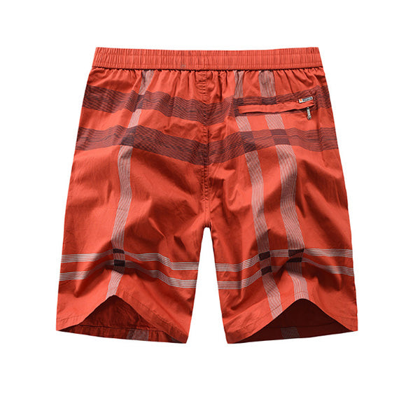 Shorts casuales con cintura comprobada para hombres.