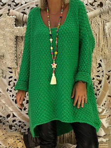 Swing Solid Knitted Fall Dress