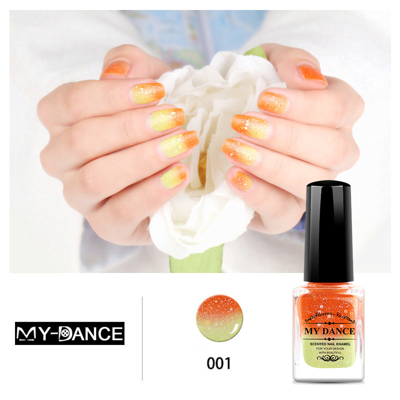 Temperature change color, toxic nail polish - Easy to peel and quick-drying, organic water-based nail polish
