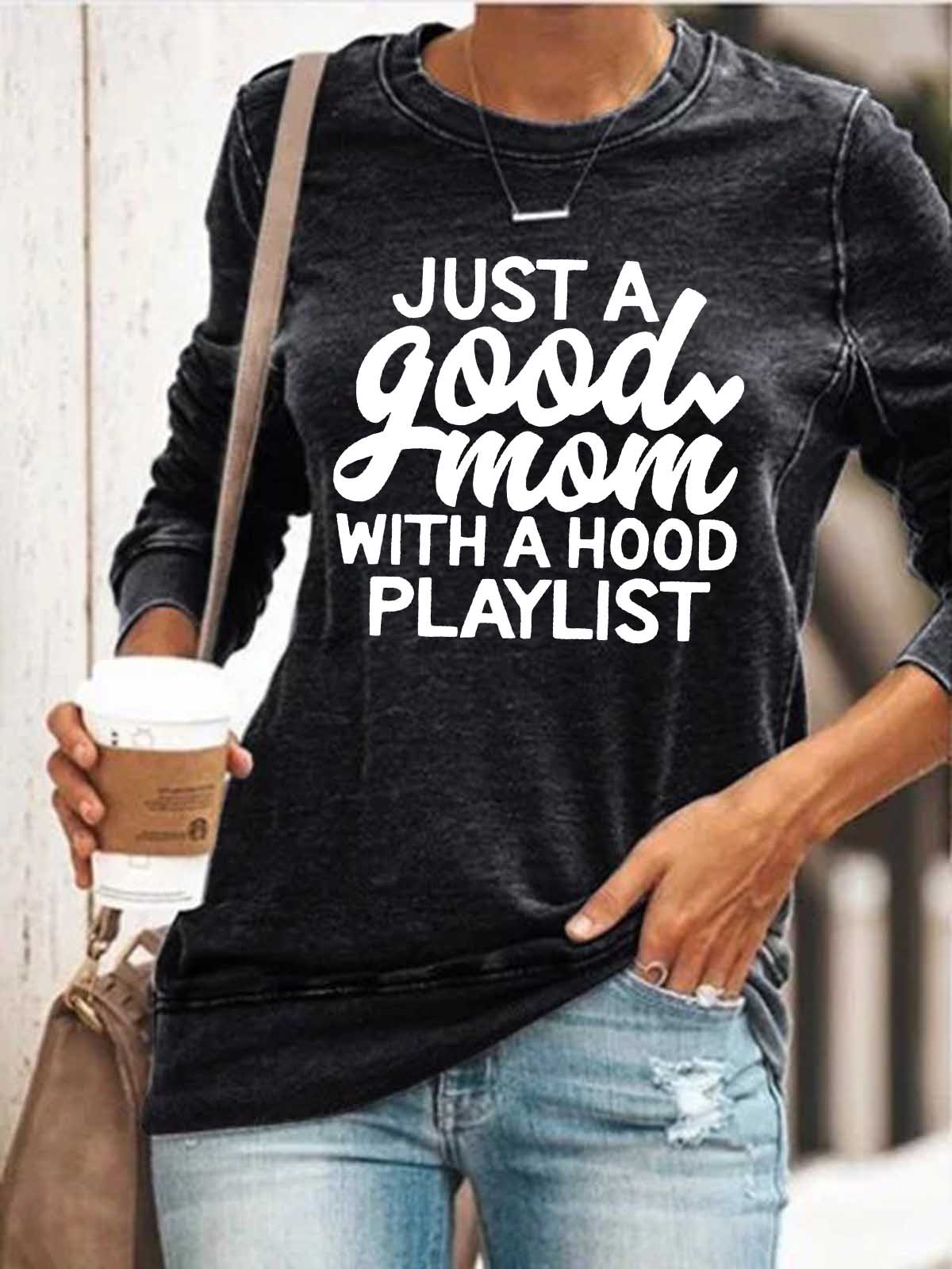 Frauen nur eine gute Mutter mit einer Kapuze Playlst bequeme Sweatshirt