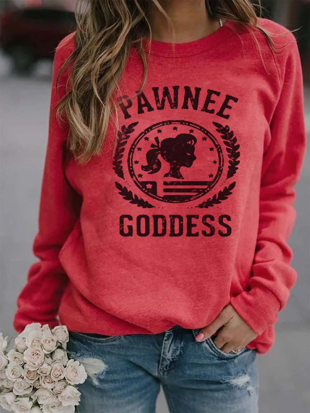 Pawnee Goddess Parks und Rec Fan Sweatshirt