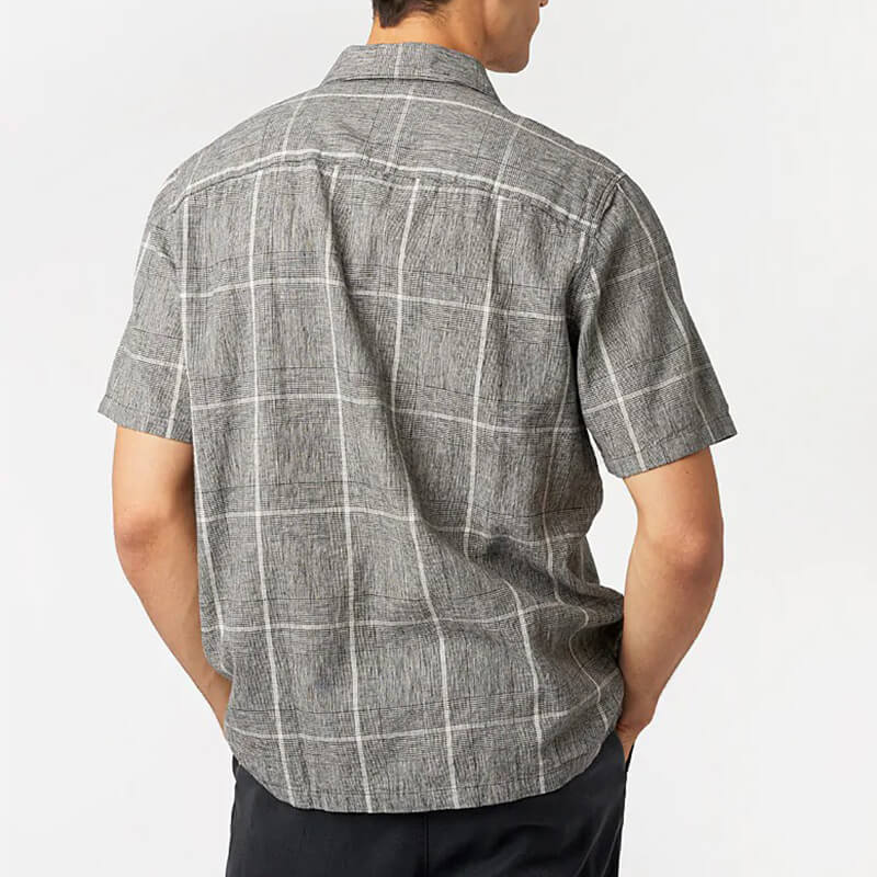 Vyriški vasariniai šaunių trumpų rankovių tinklinio modelio marškiniai