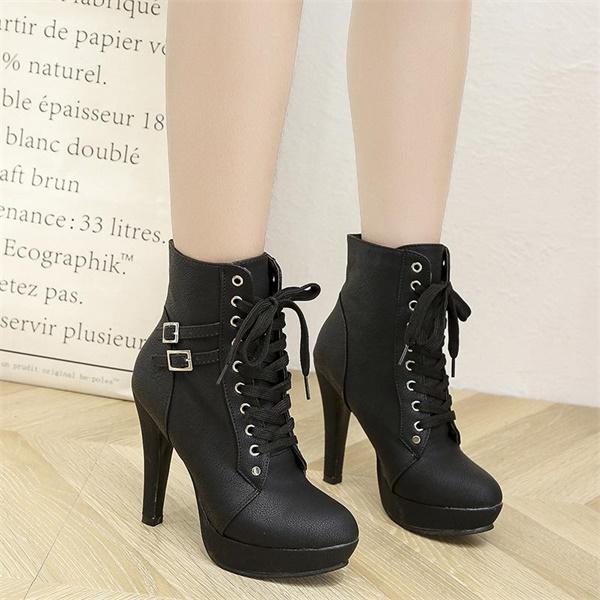 Tacones altos Moda para mujer Botas Martin Botas cortas