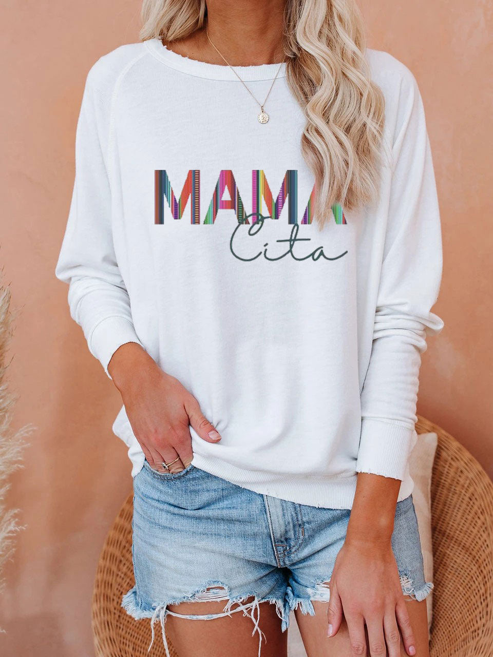 MamaCita Color Cinco De Mayo Damen Pullover Sweatshirt