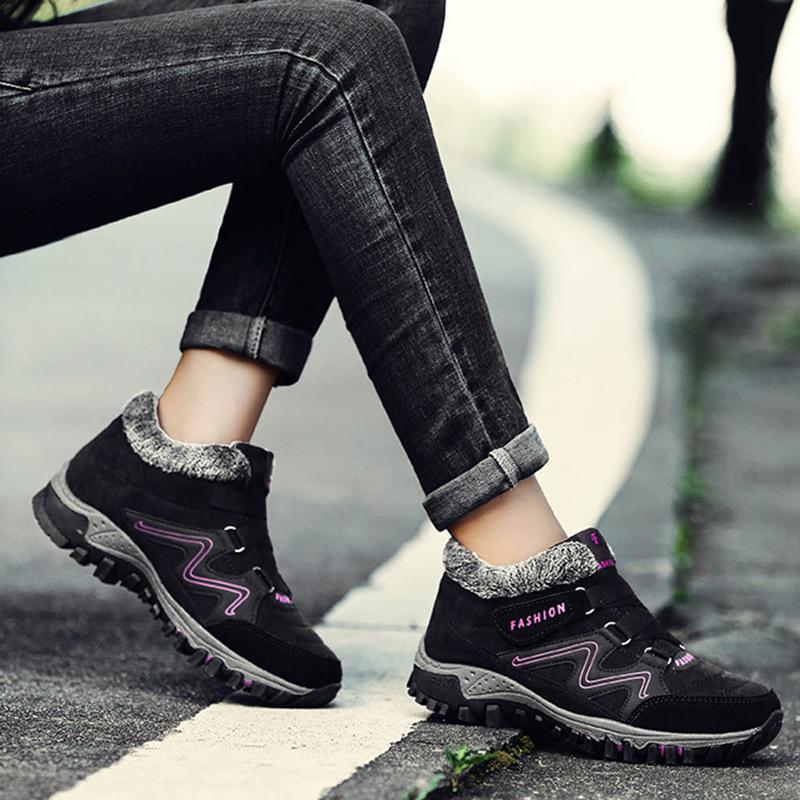 Calzado de terciopelo para mujer en esquís