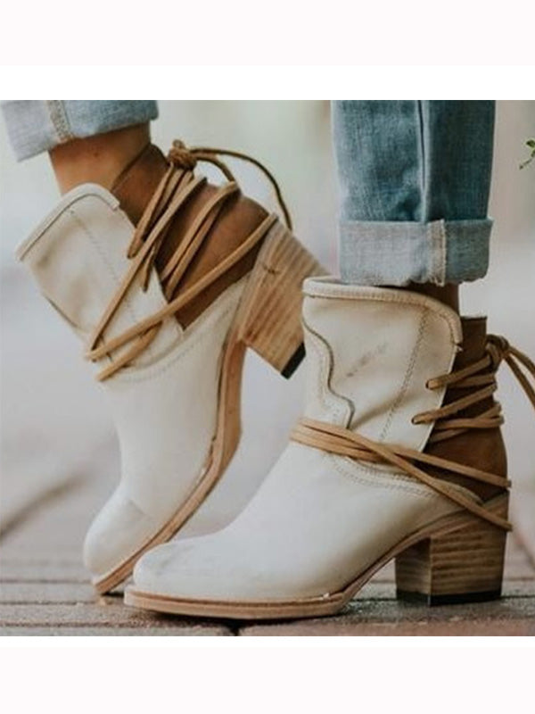 Botines vintage de encaje para hombre para mujer